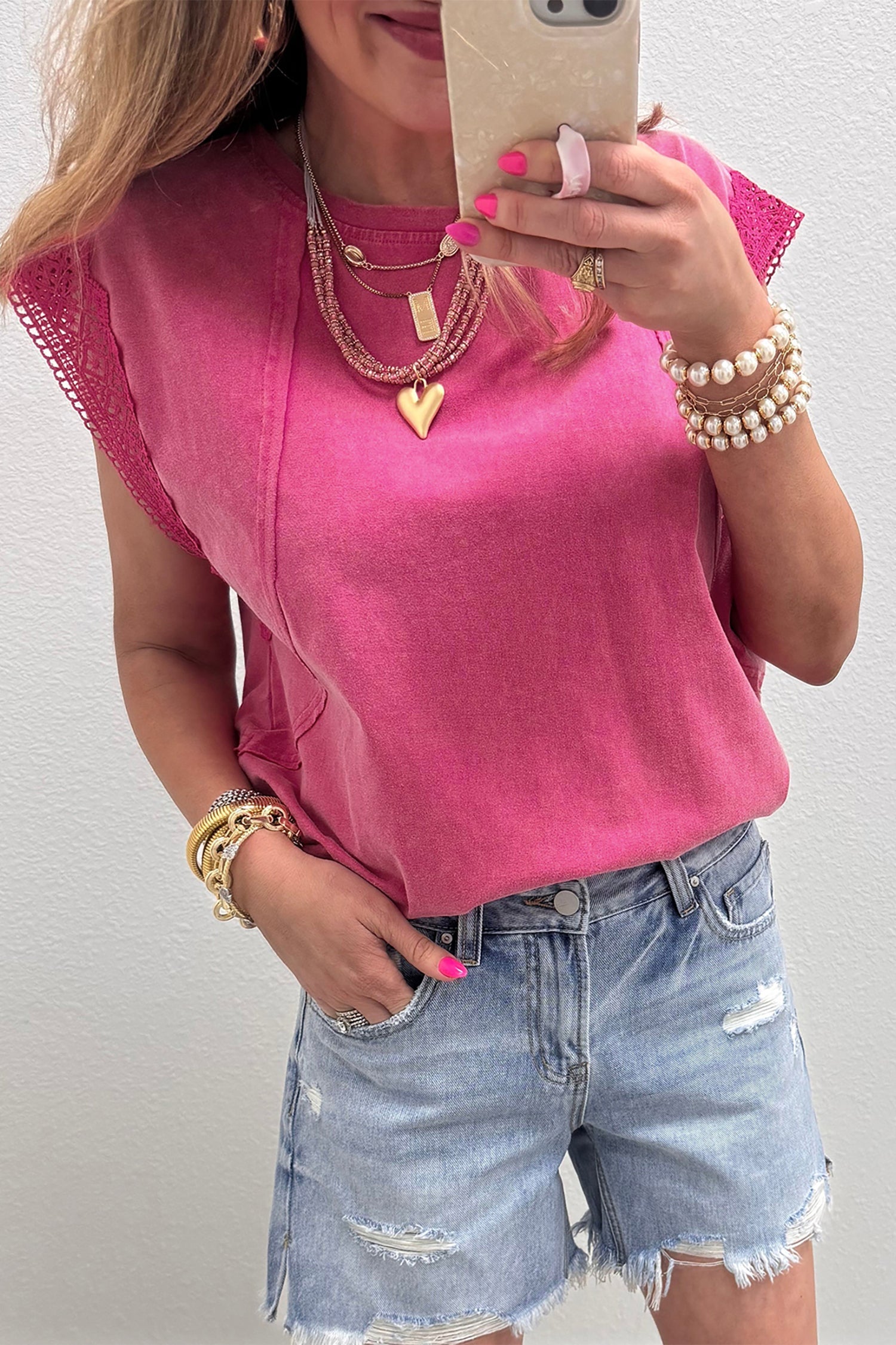 Maggie Trim Cap Sleeve Top