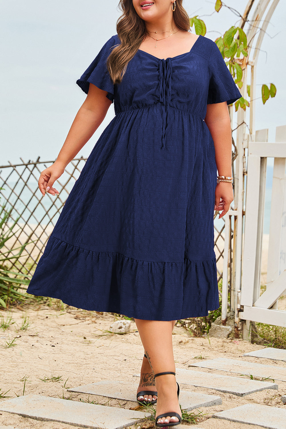 Tru High Waist Midi PLUS Dress