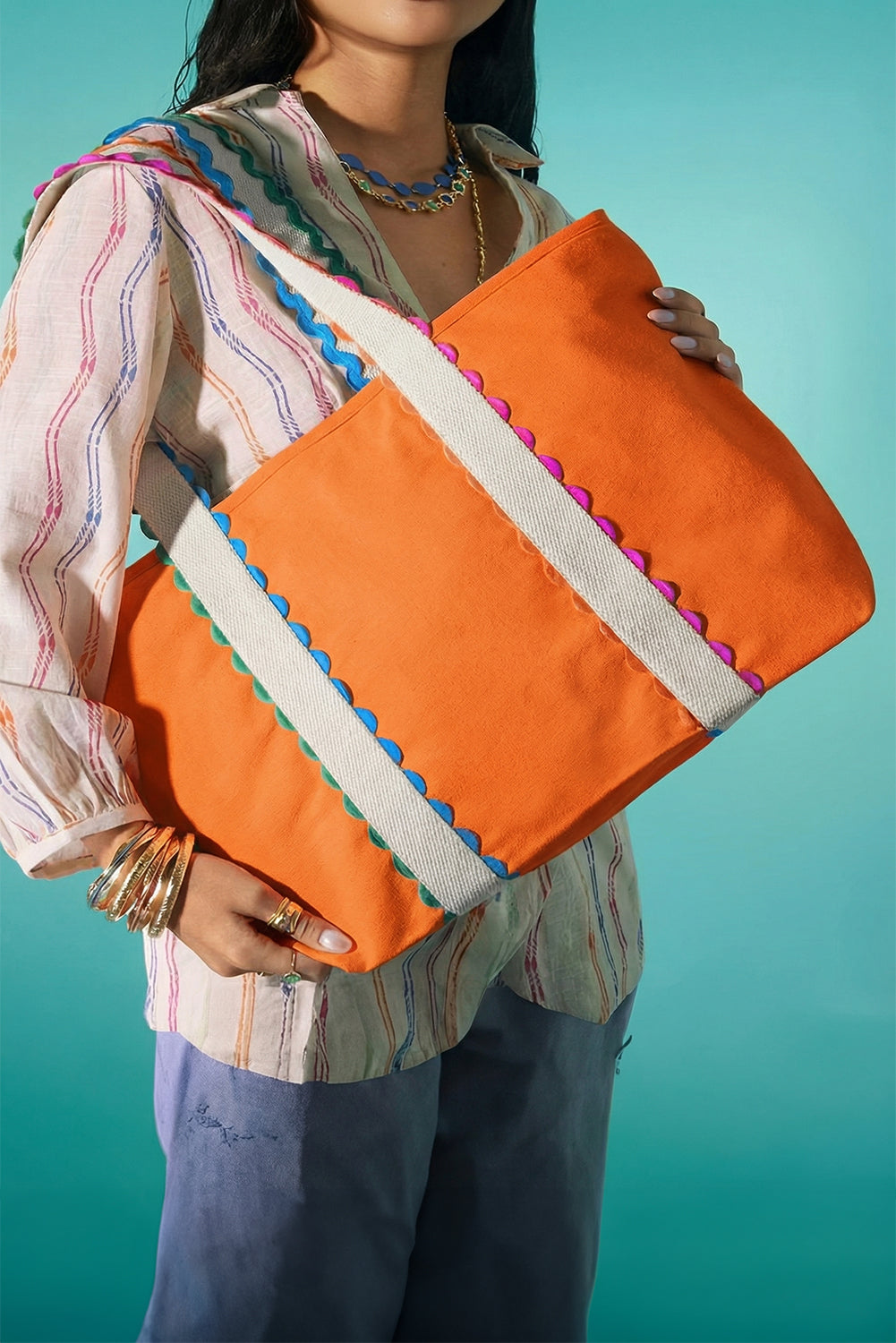 Elianna Detail Canvas tote Bag