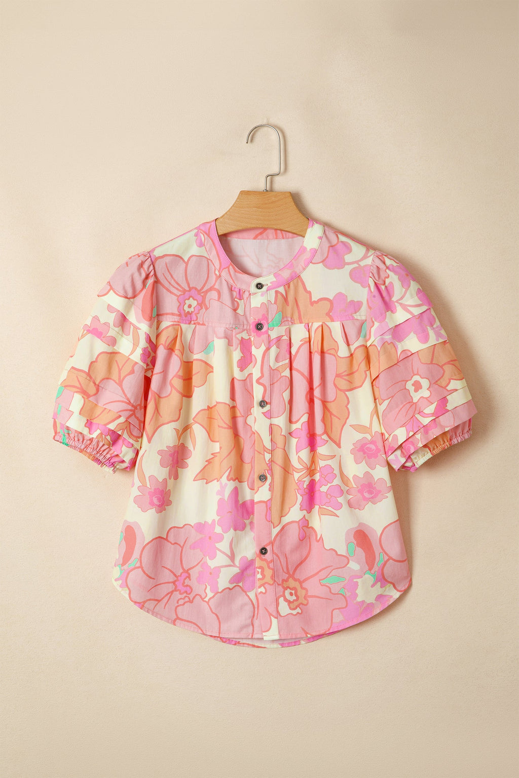 Brianna Pintuck Short Sleeve Shirt