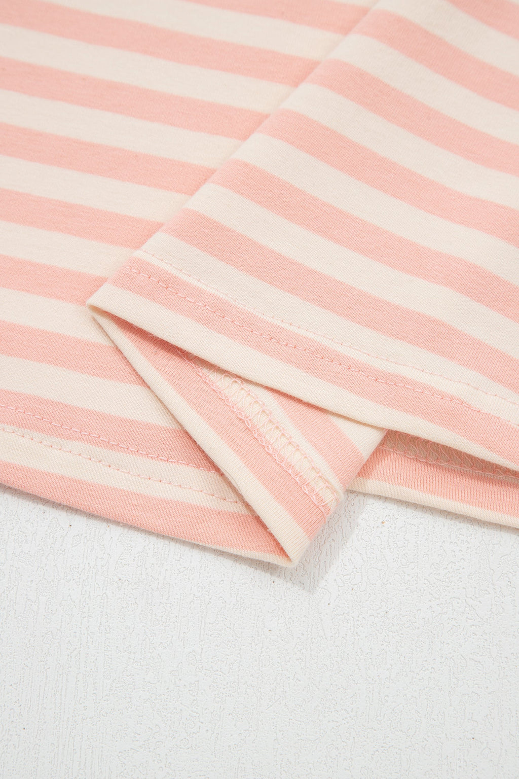 Adelina Stripe Contrast Loose Tee Set