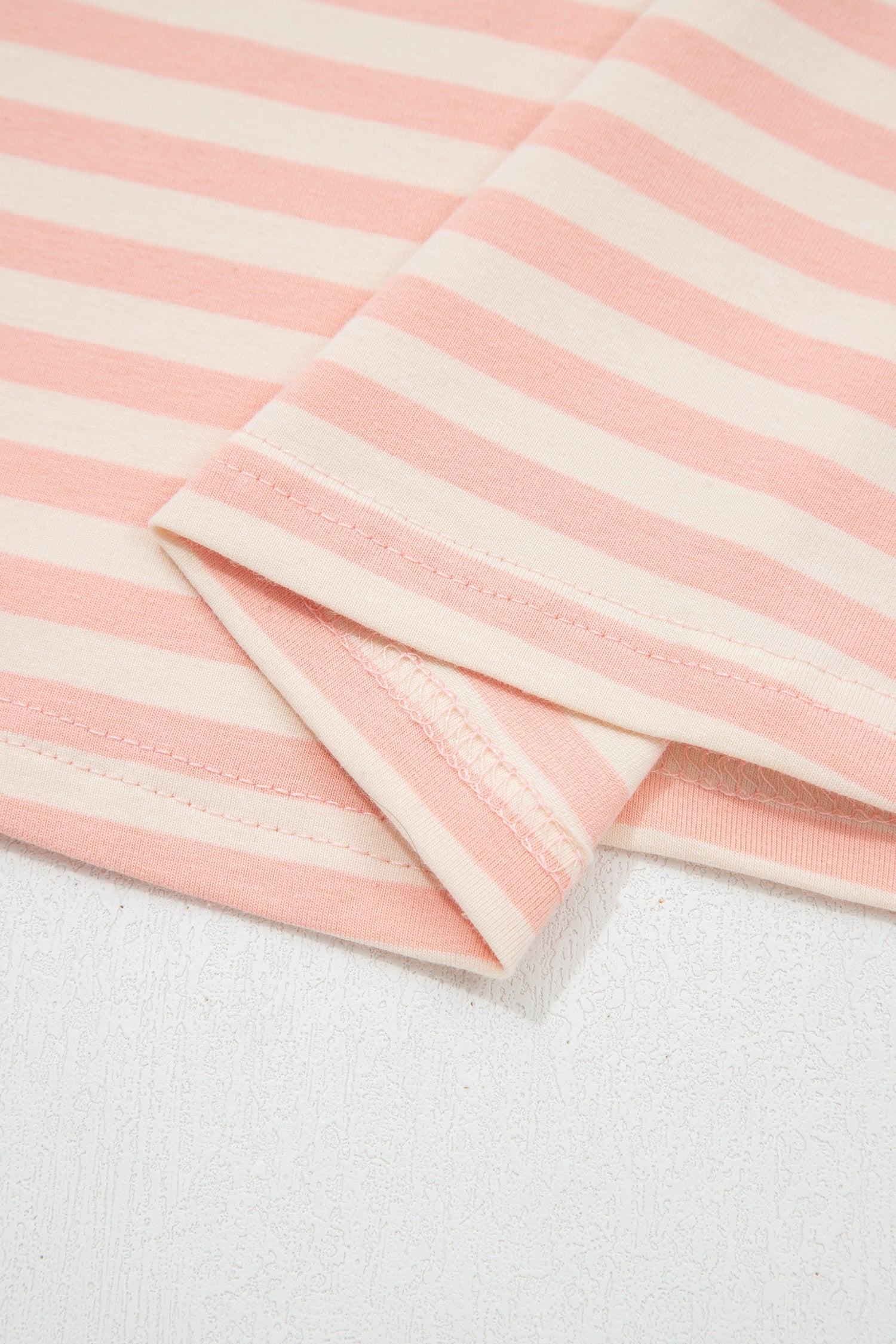 Adelina Stripe Contrast Loose Tee Set