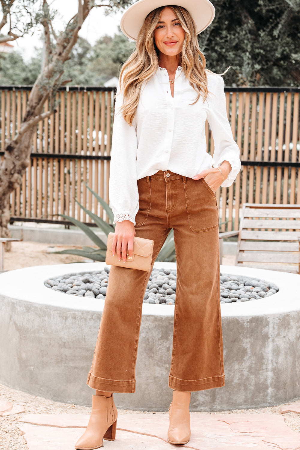 Ivy Patchwork Stand Loose Shirt