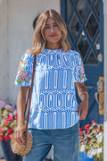 Aadhya Embroidered Puff Sleeve Blouse