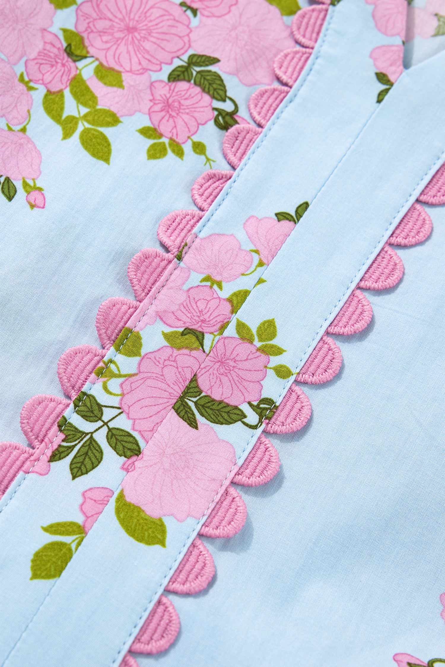 Lucy Print Scalloped Trim PLUS Dress
