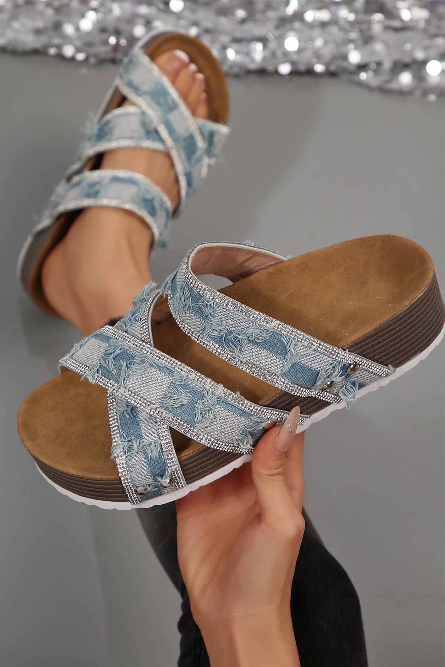 Lakelynn Strappy Hollowed Platform Slippers