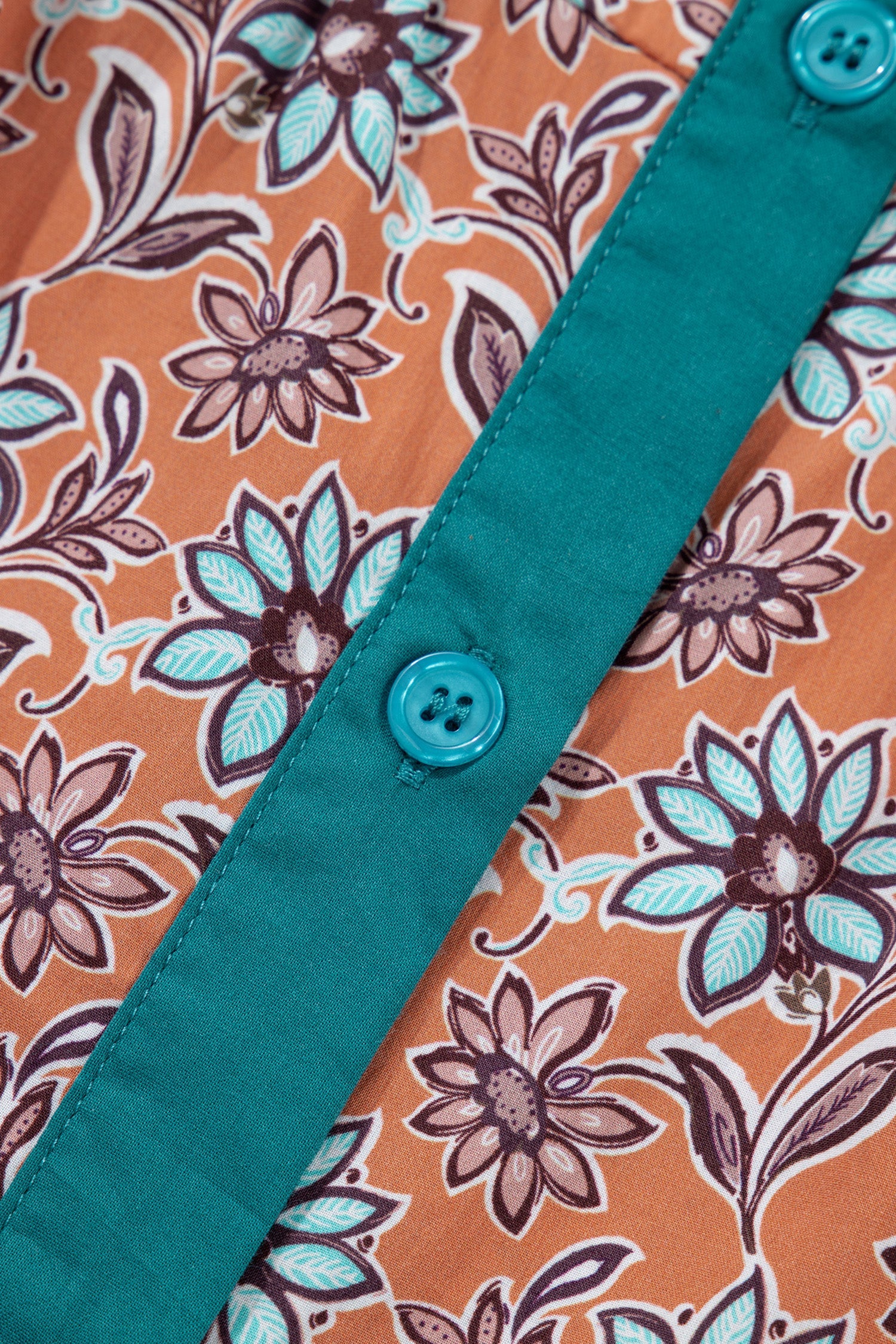 Alia Floral Contrast Collared Shirt
