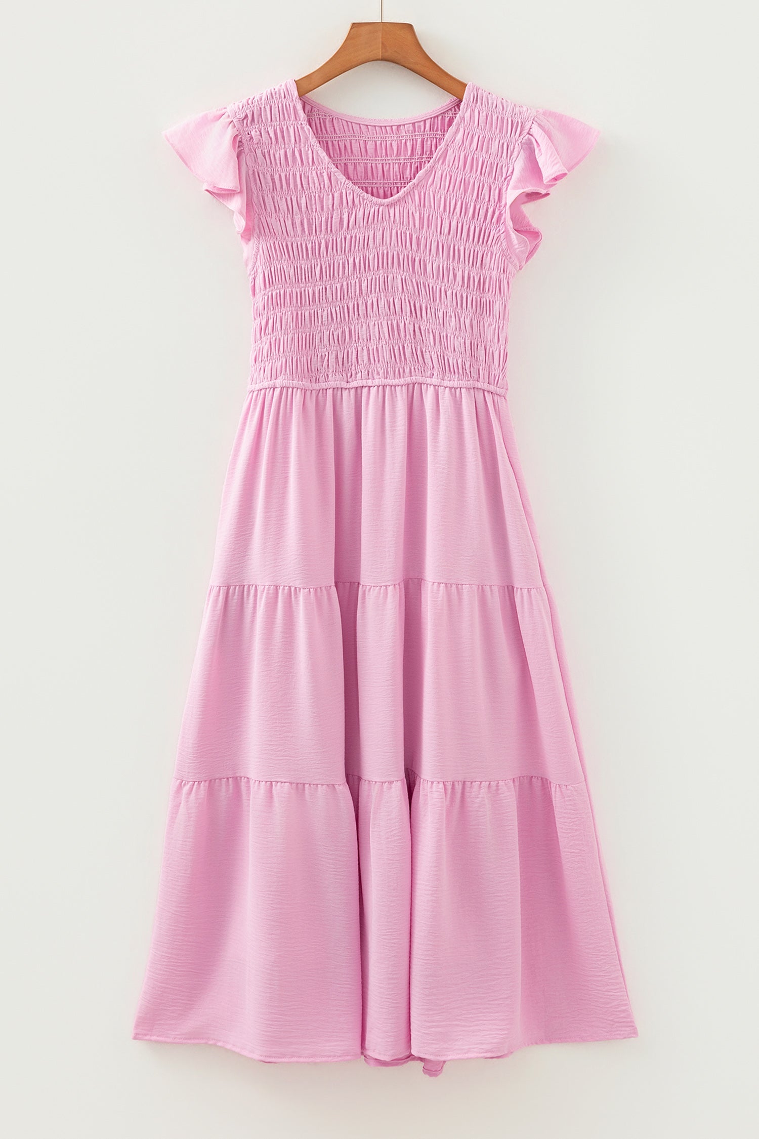 Treasure Flare Tiered Midi Dress