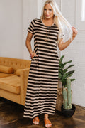 Meilani Stripe T-shirt Maxi Dress