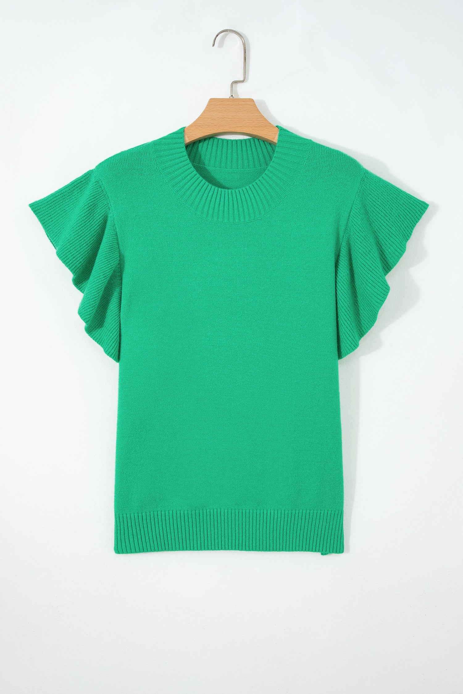 Alexis Ruffle Short Sleeve Sweater