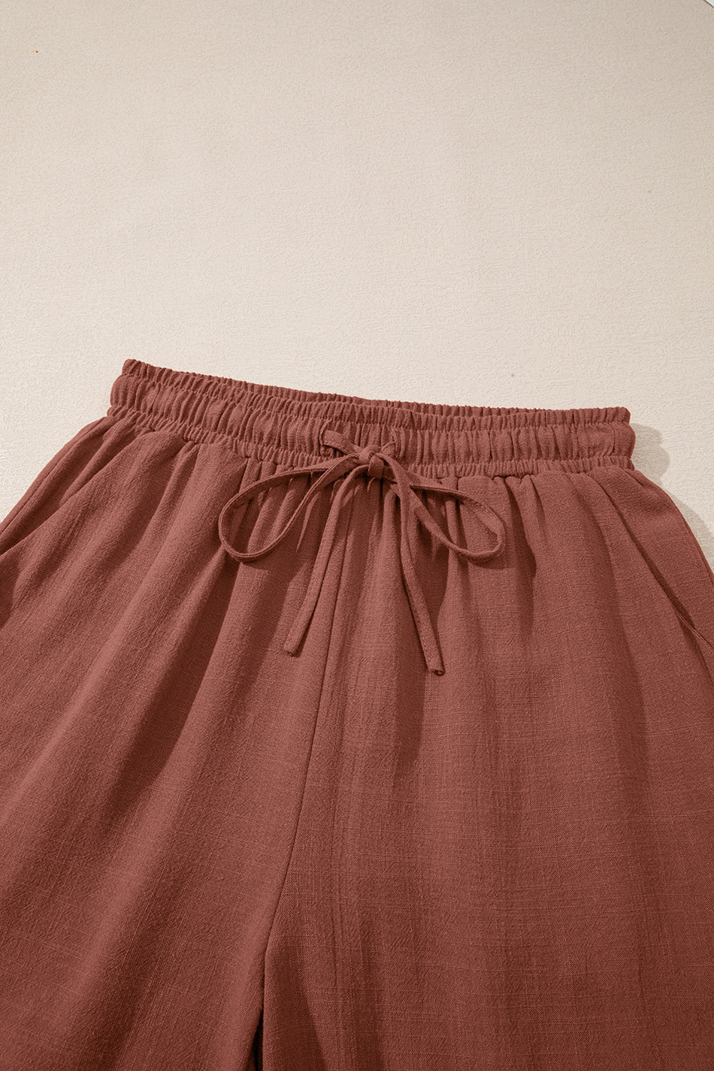 Kaia Waist Loose Linen Shorts