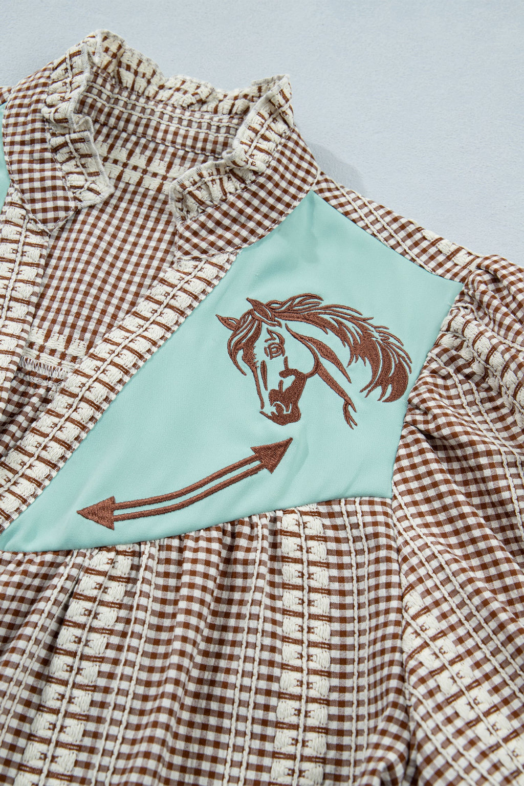 Maggie Puff Sleeve Gingham Blouse
