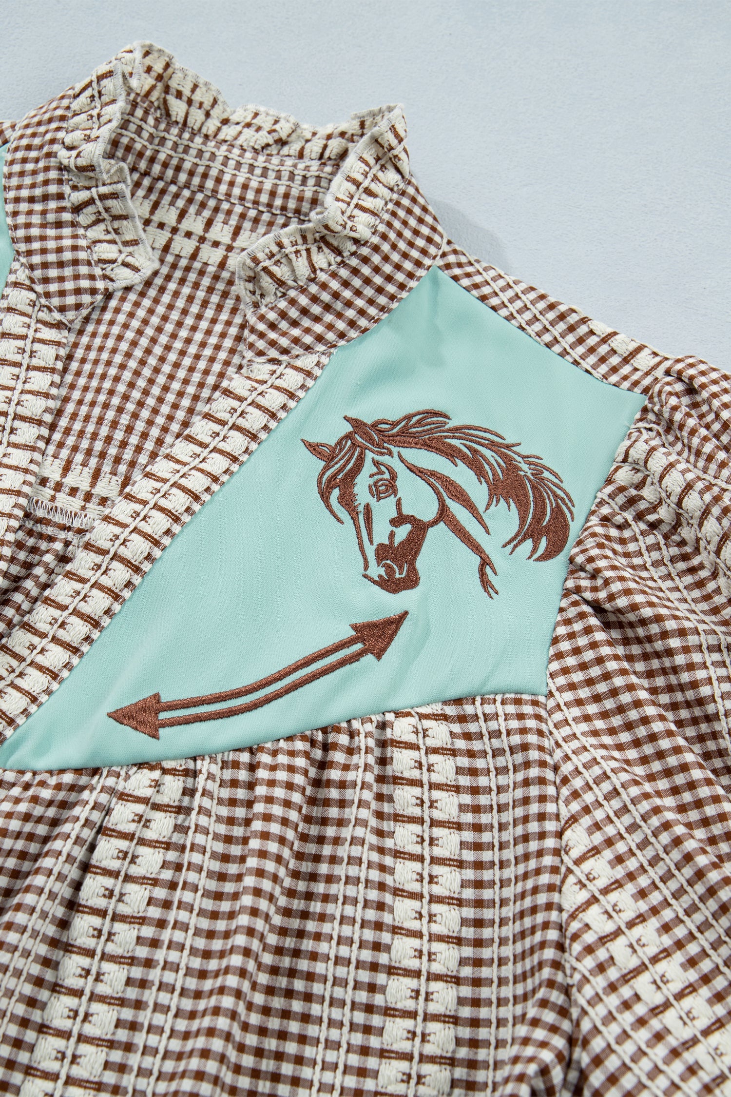 Maggie Puff Sleeve Gingham Blouse