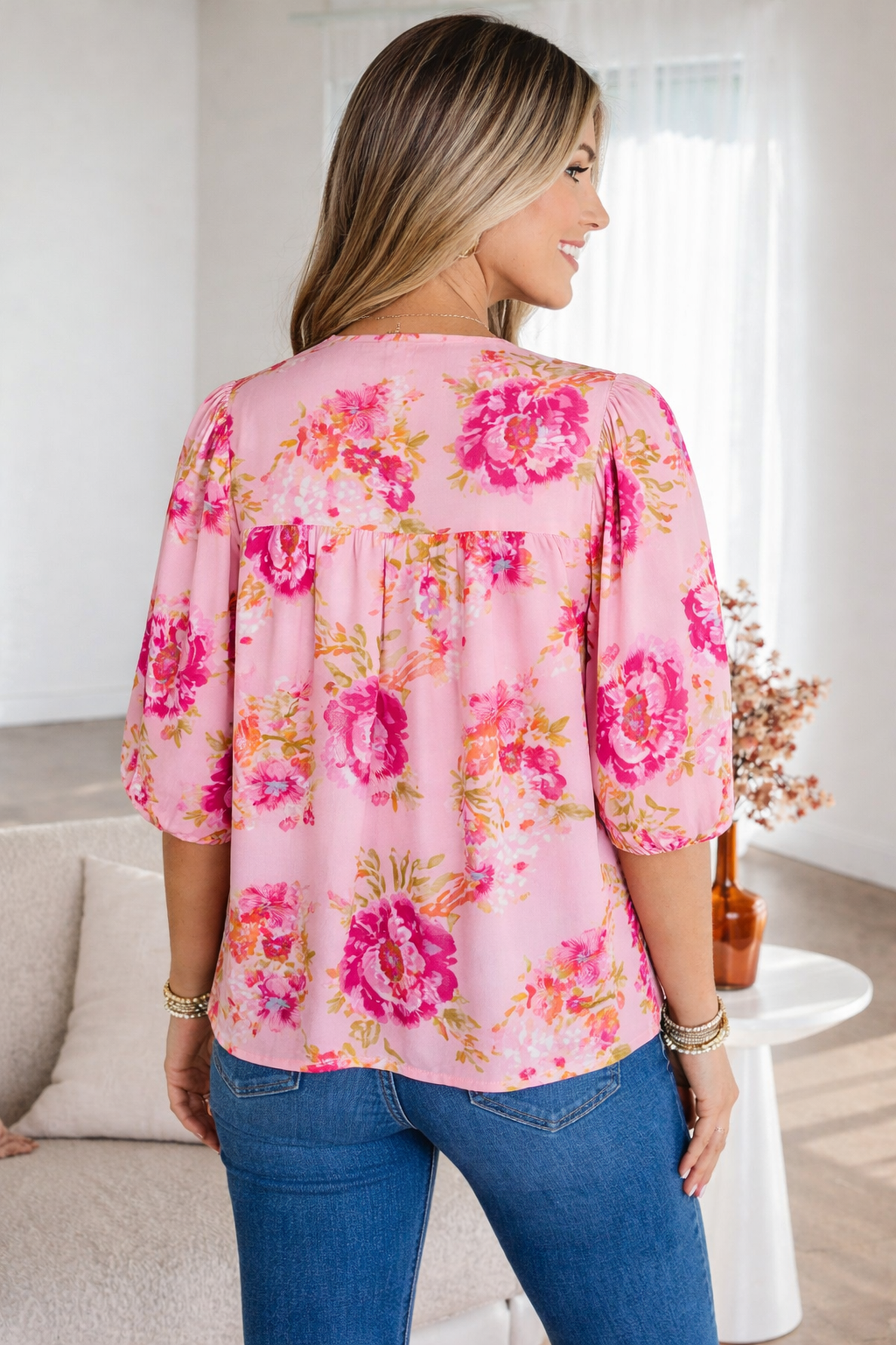 Nicole Puffy Half Sleeve Blouse