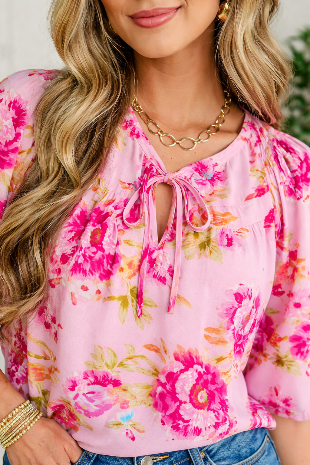 Nicole Puffy Half Sleeve Blouse