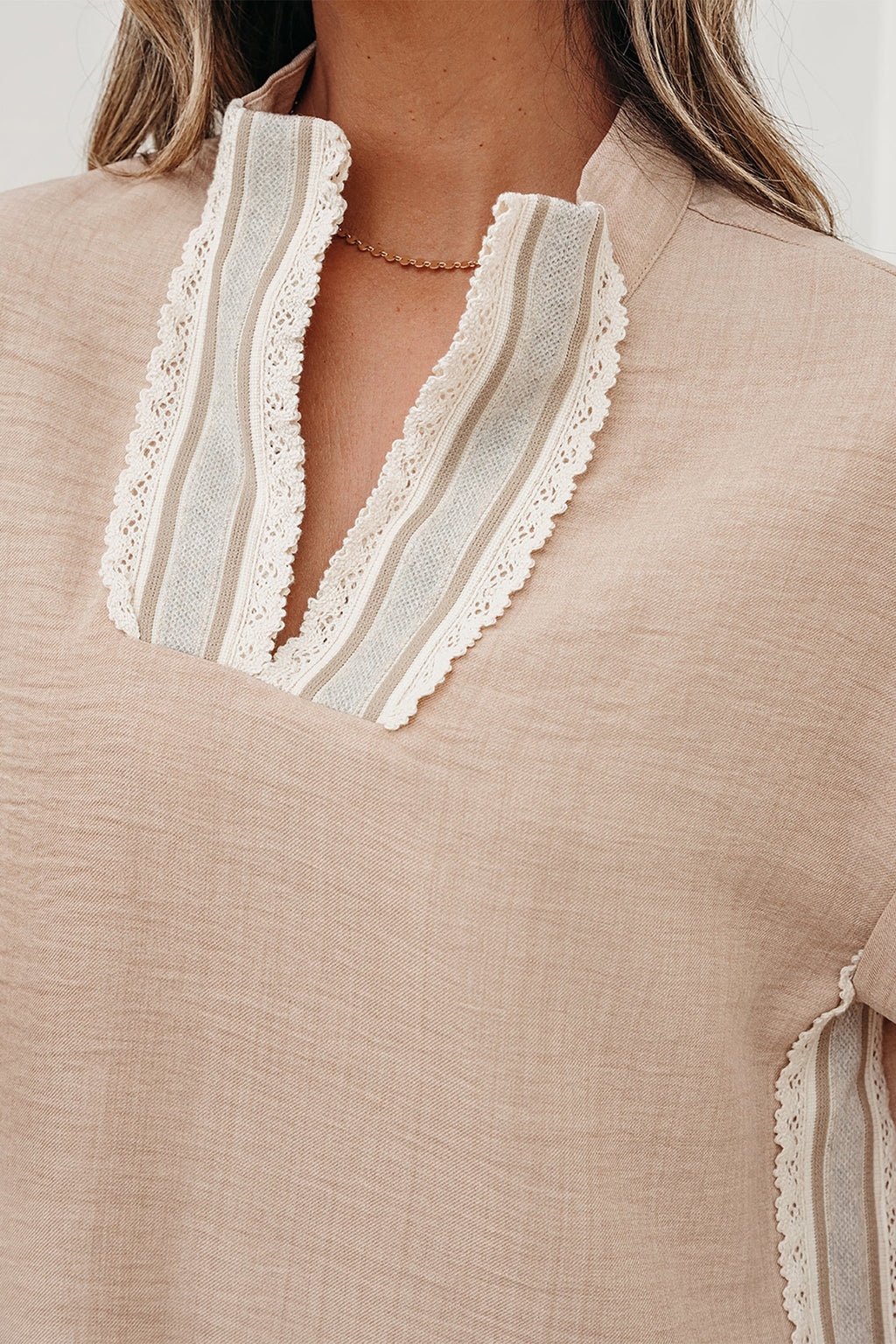 Jessica Rolled Short Sleeve Blouse