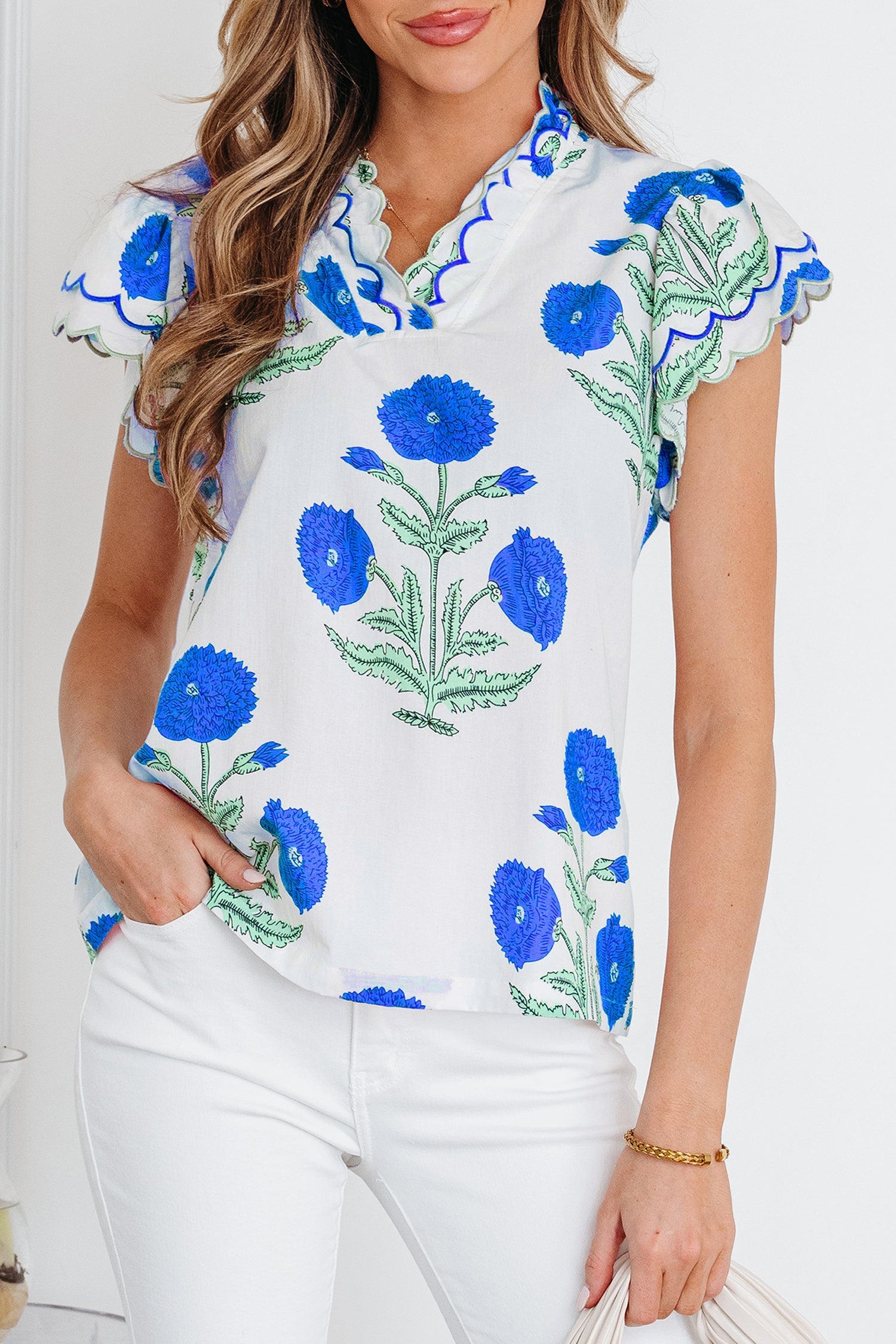Raegan Detail Short Sleeve Blouse