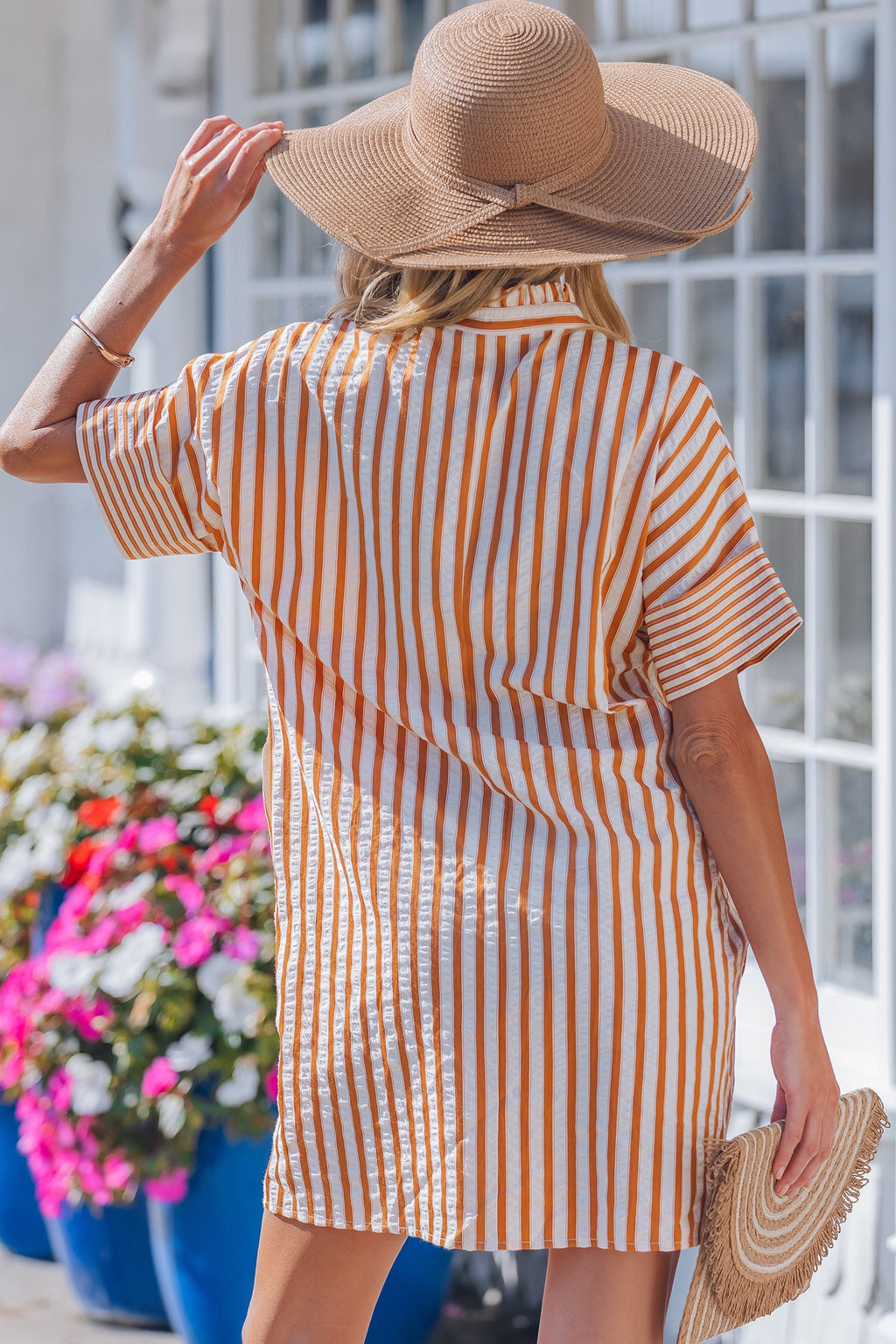 Darcy Cuffs Shift Mini Dress