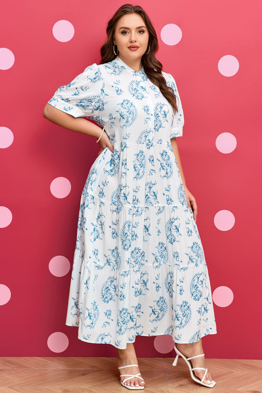 Milana Short Sleeve Maxi PLUS Dress