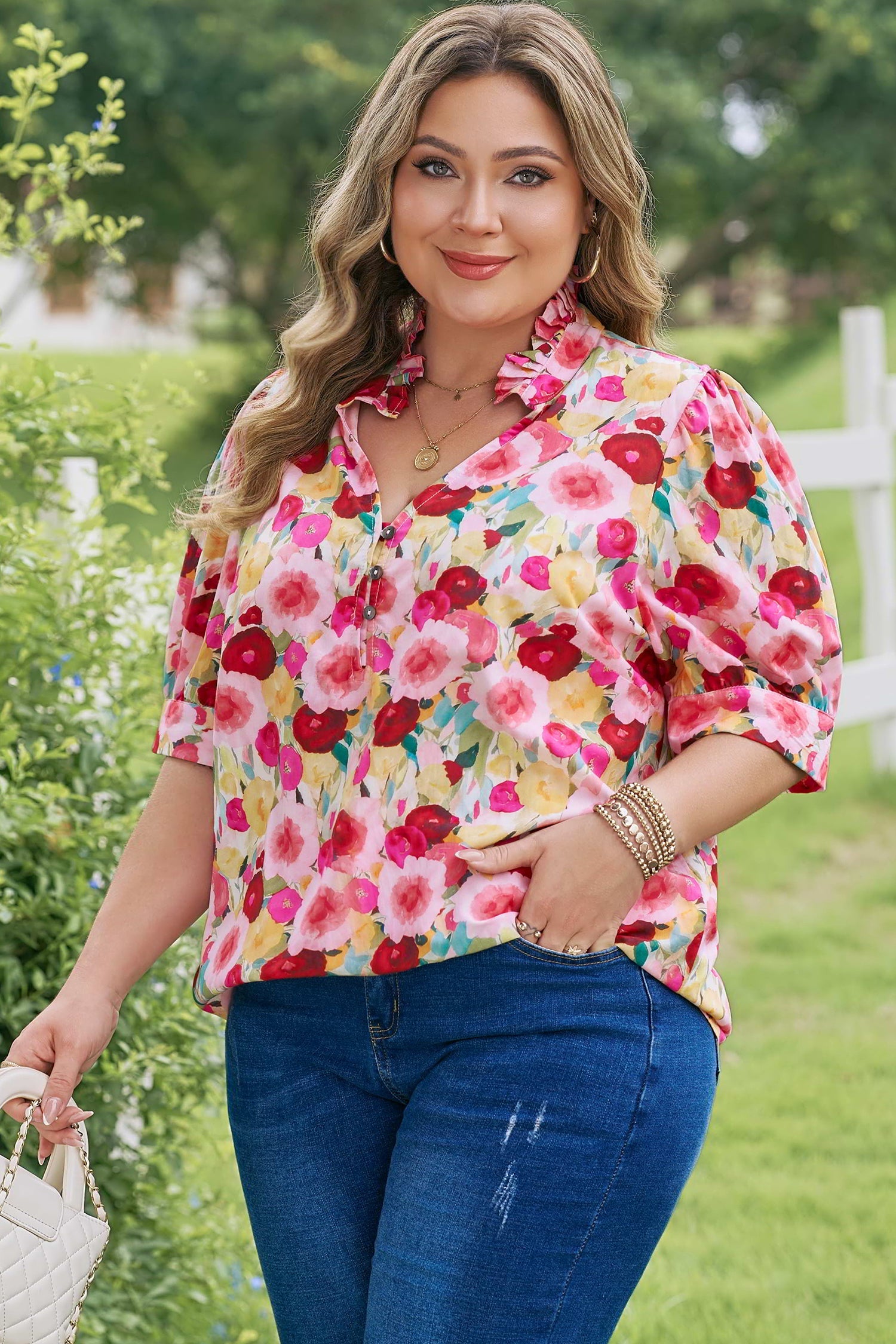 Oaklynn Puff Short Sleeve PLUS Top