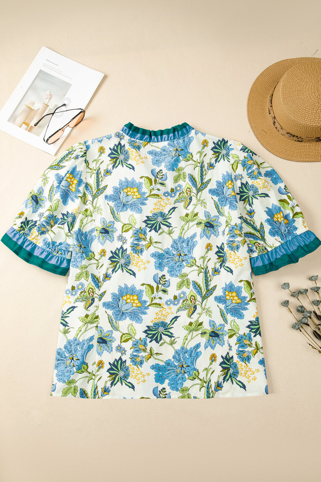Alisson Short Sleeve Floral PLUS Blouse