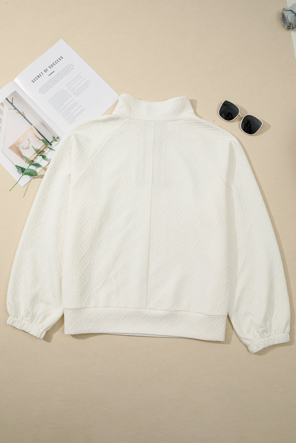 Aria Striped Collar Baggy Sweatshirt