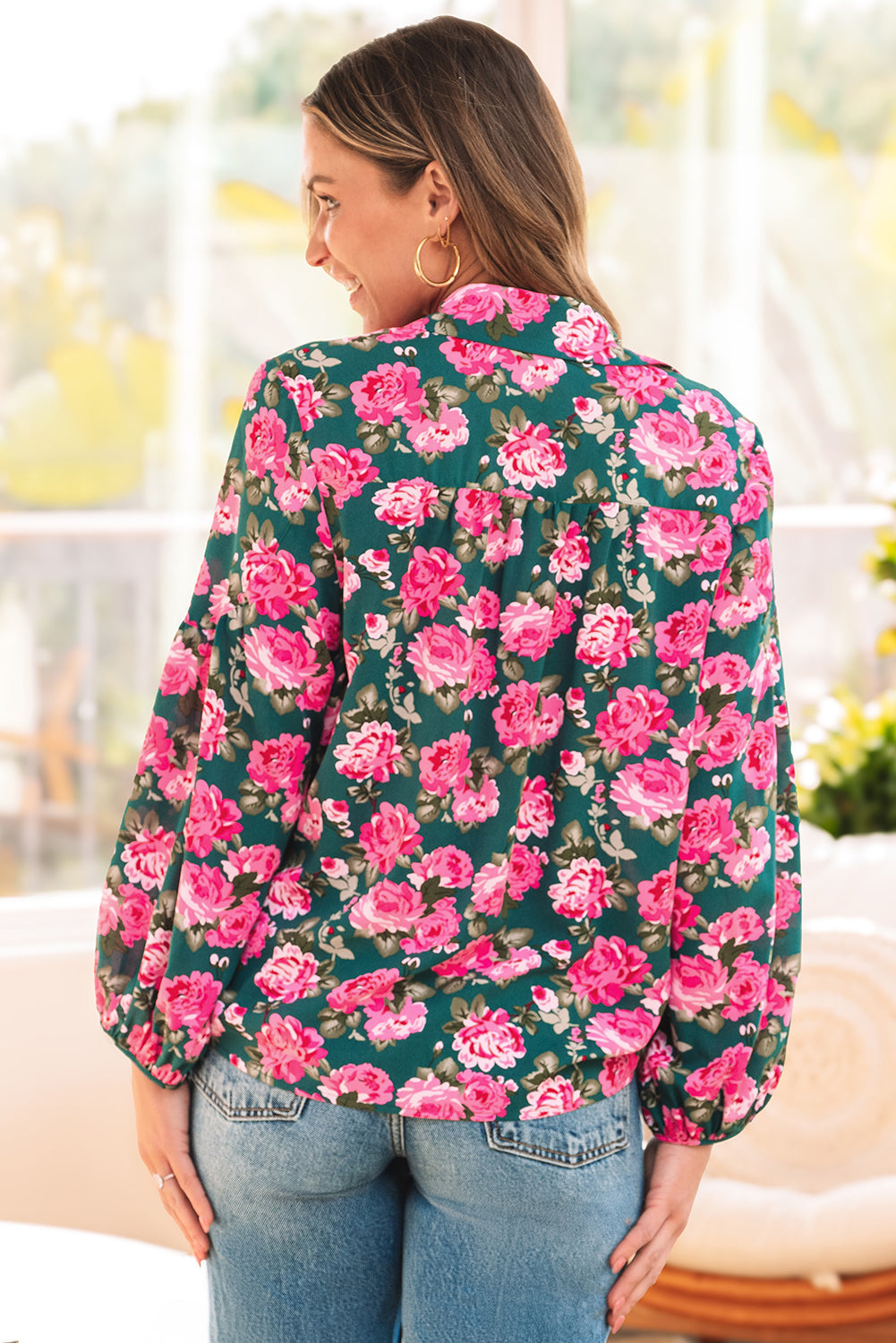 Cleo Collar Puff Sleeve Blouse
