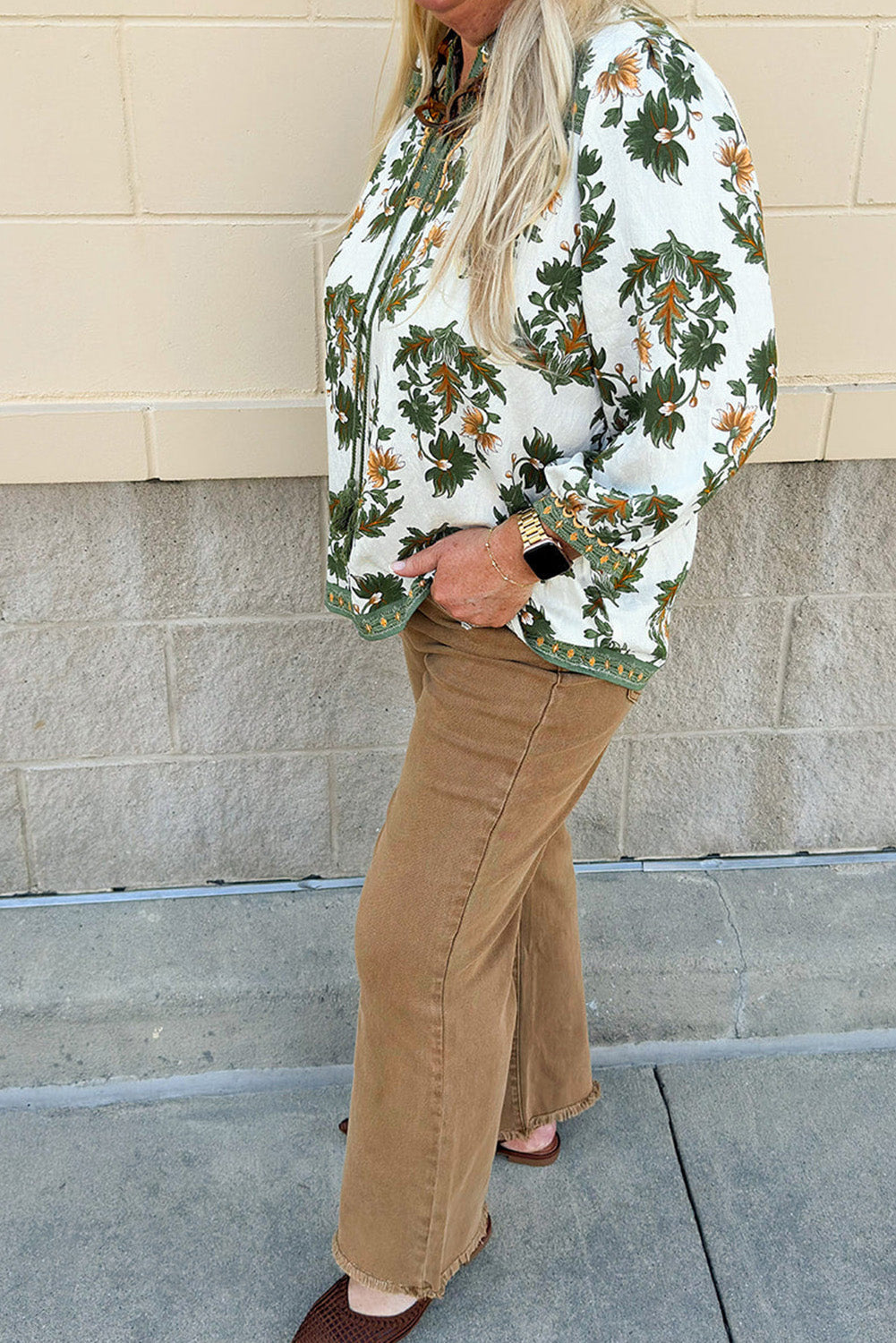 Kira 3 4 Sleeve PLUS Blouse