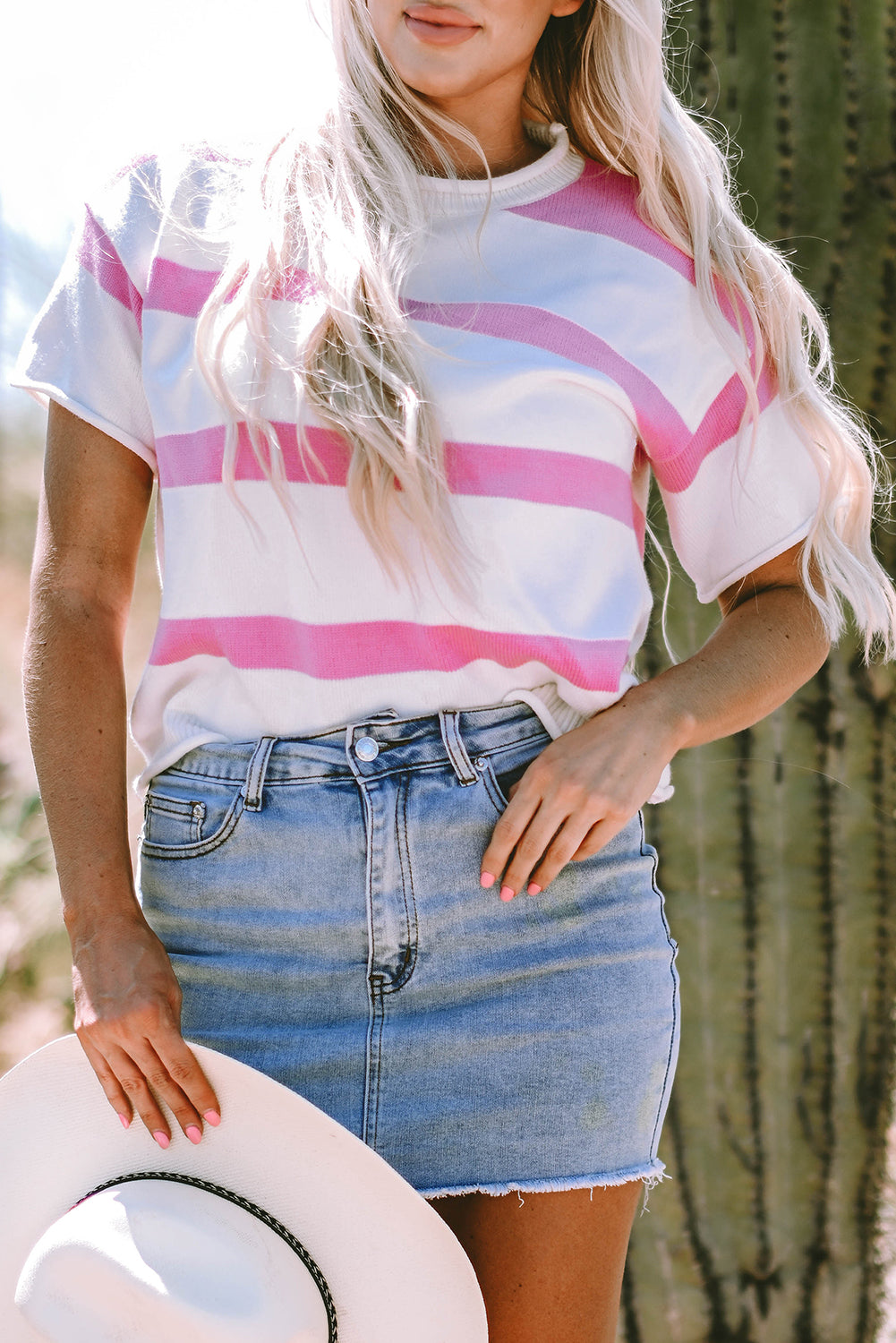 Summer Sleeve Lightweight Knitted Top