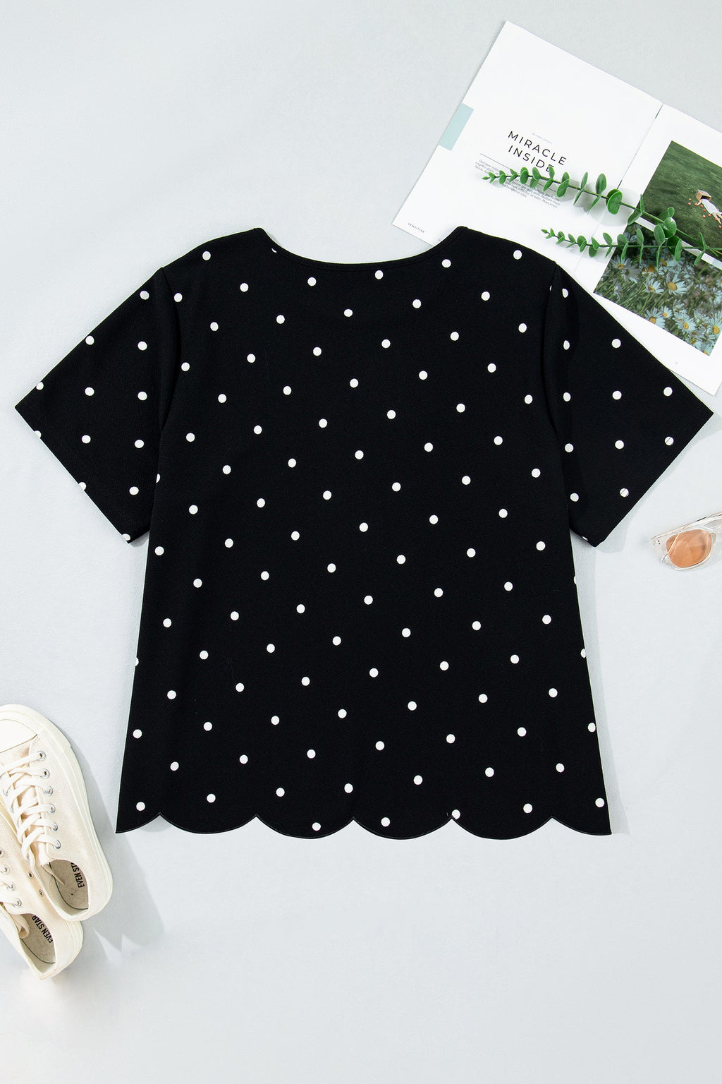 Margaret Dotted Casual PLUS Top