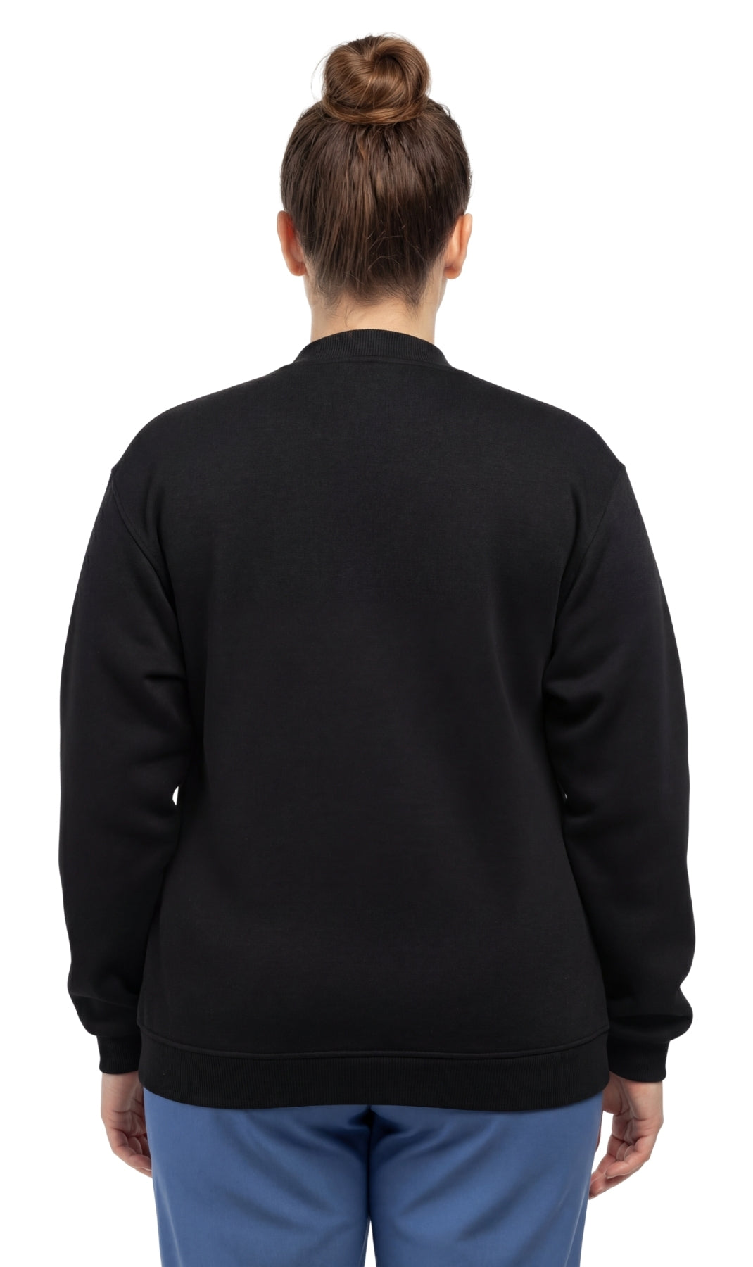 Women's Snap Up Jacket with Stand Collar and Patch Pockets