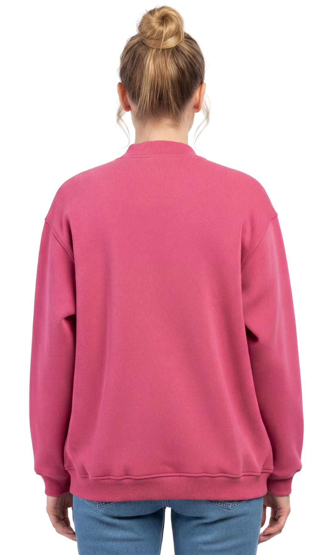 Women's Snap Up Jacket with Stand Collar and Patch Pockets