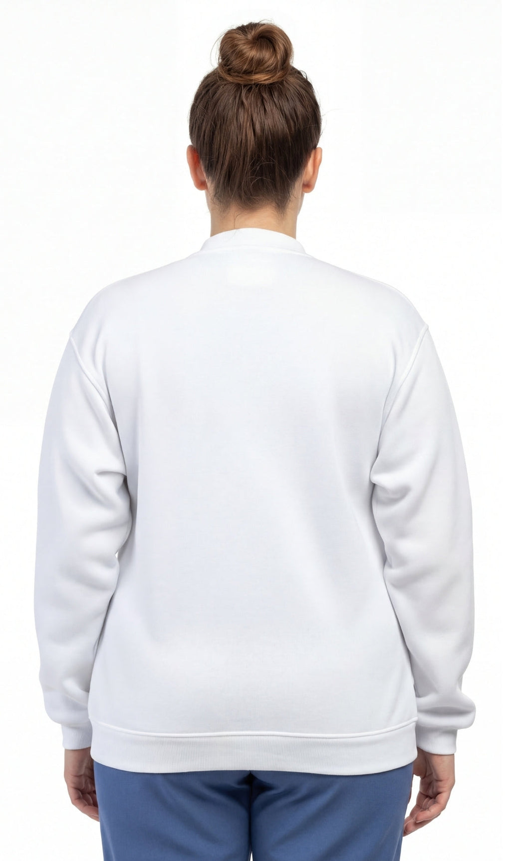 Women's Snap Up Jacket with Stand Collar and Patch Pockets