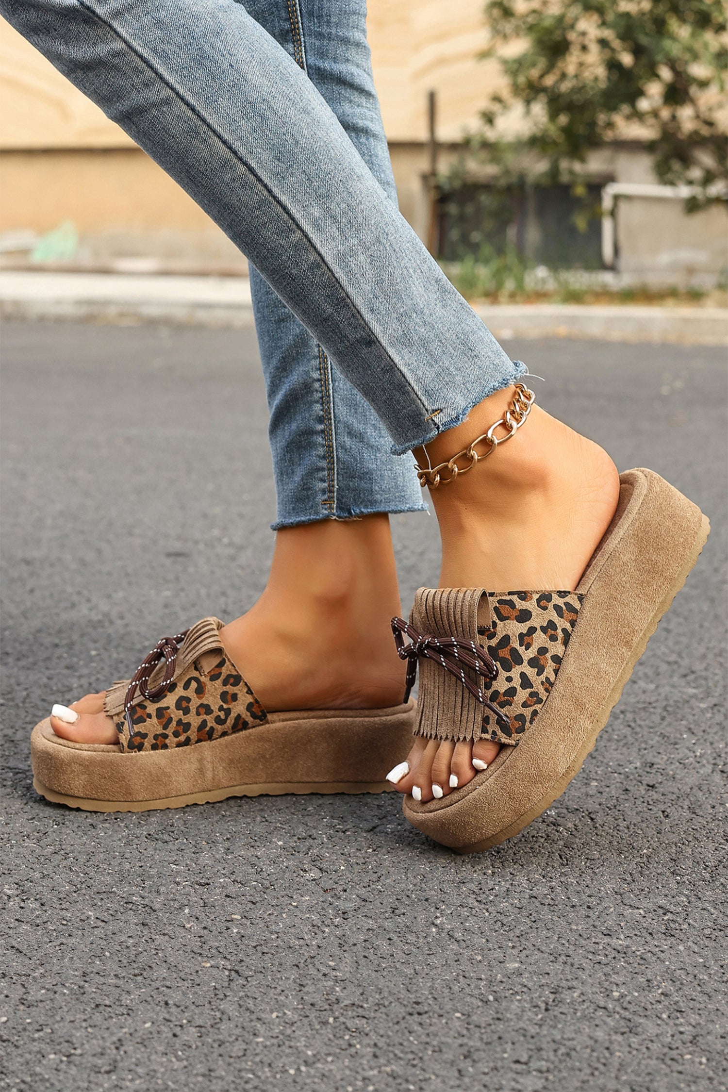 Morgan Up Detail Platform Slippers