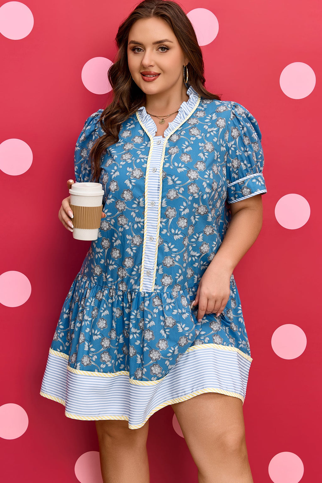 Meilani Front Ruffle Hem PLUS Dress