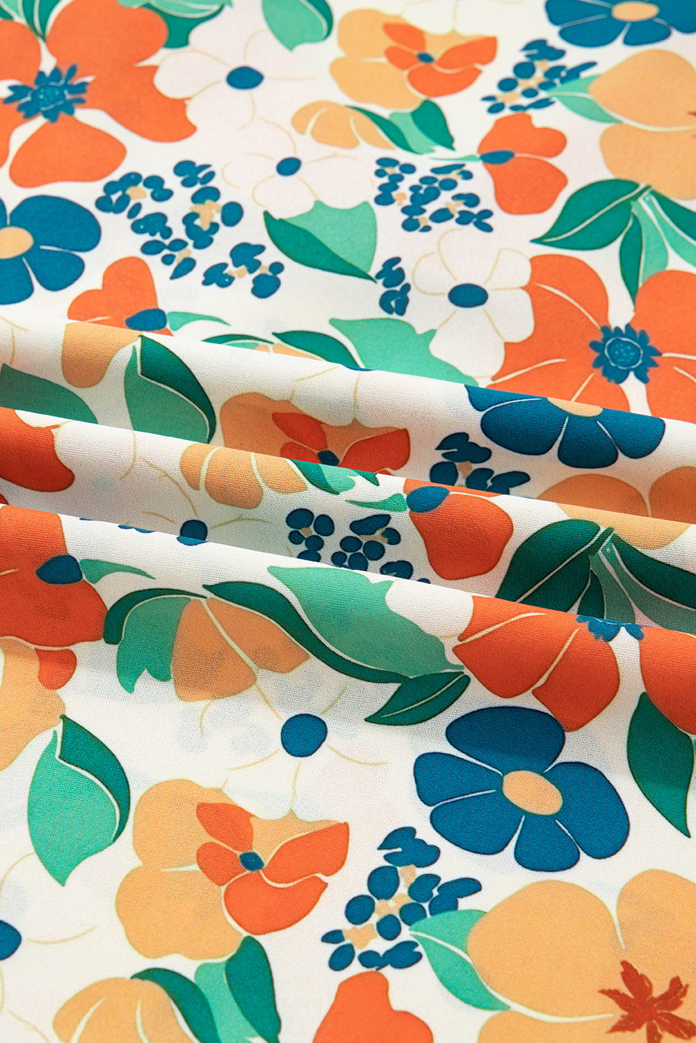 Lily Print Bracelet Sleeve Blouse