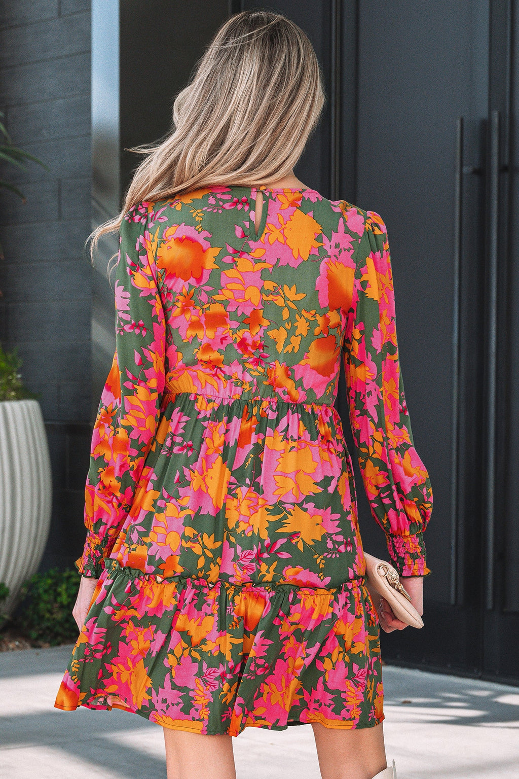 Anna Smocked Ruffled Mini Dress