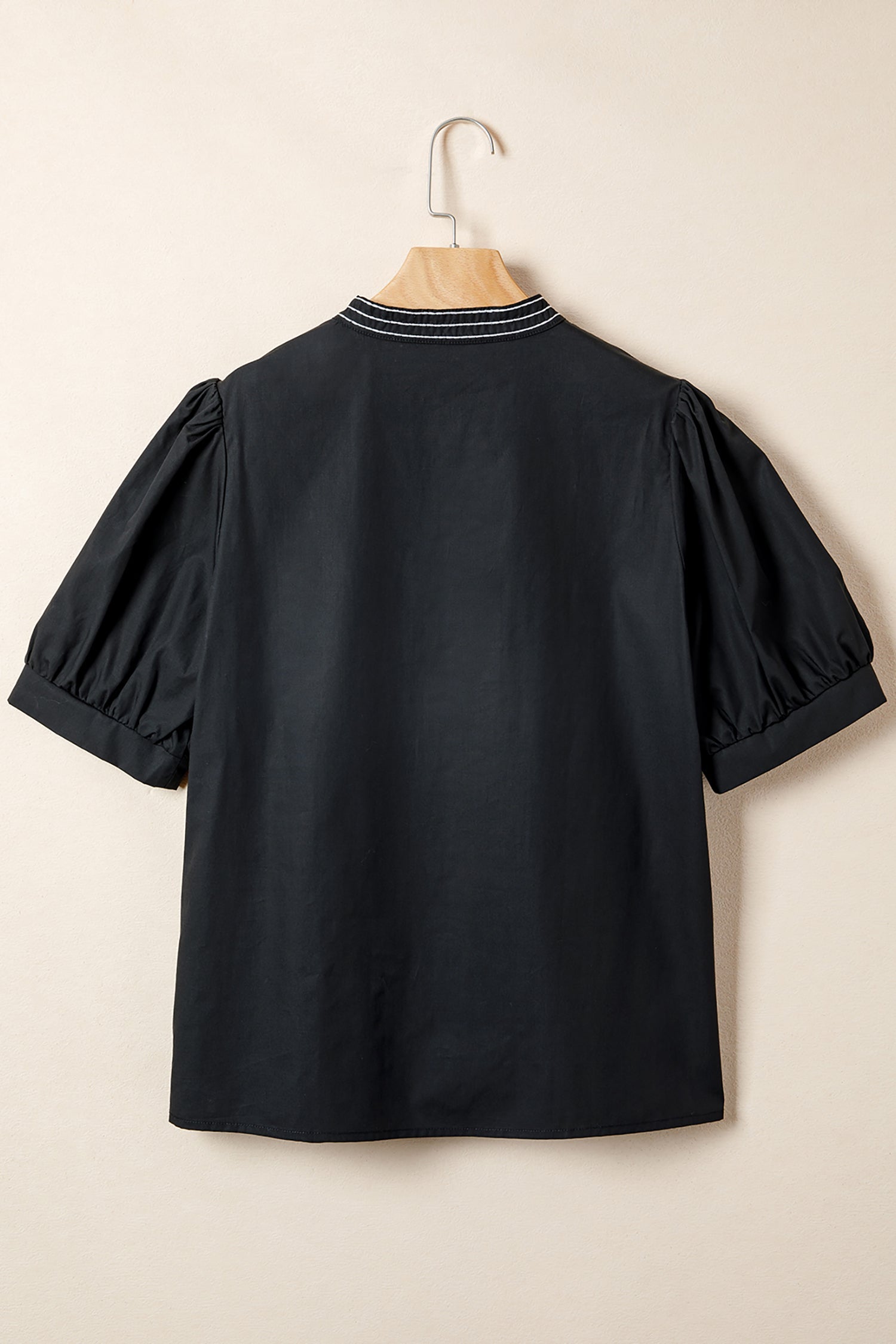 Raelynn Contrast Embroidered Detail Blouse