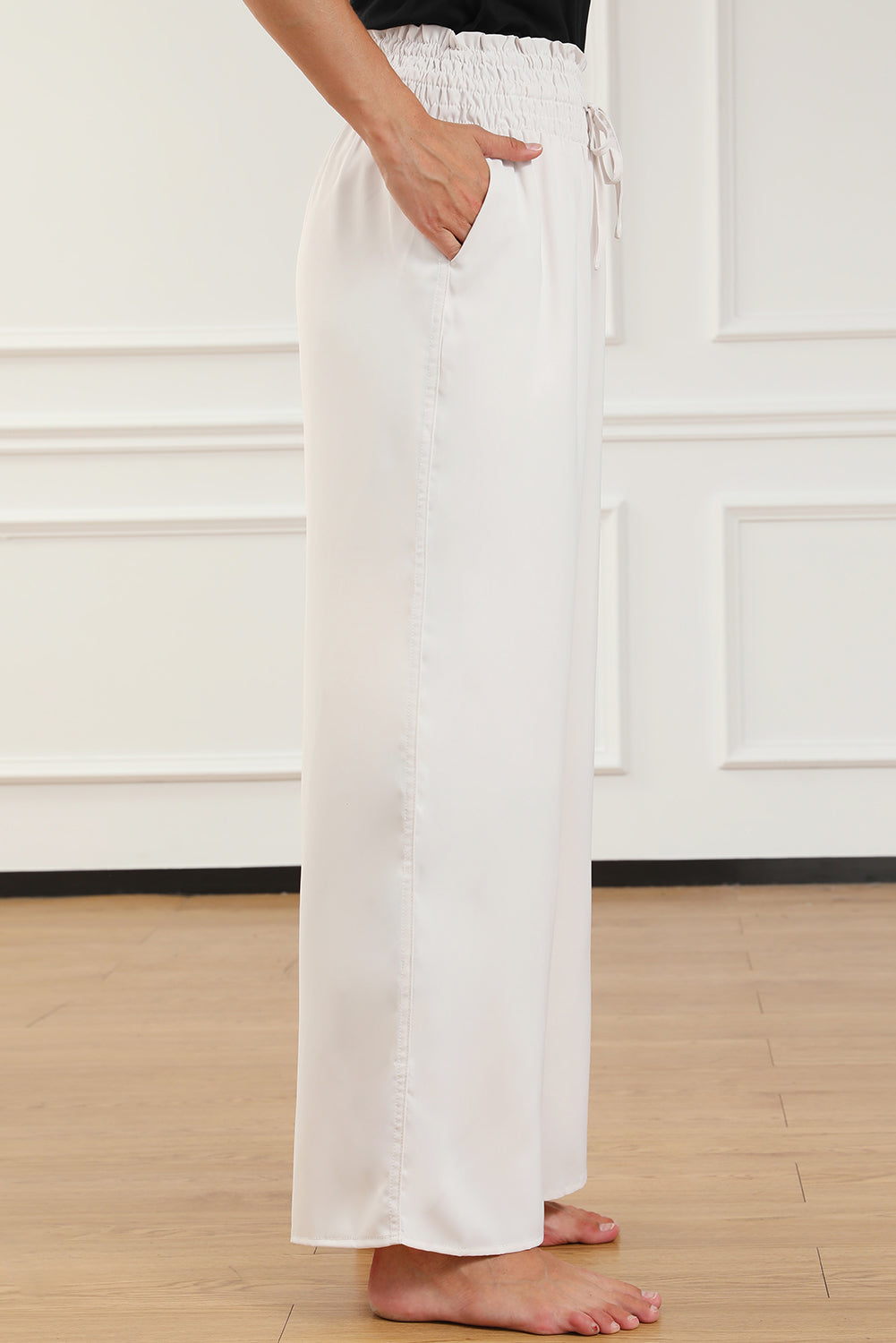 Kendra Smocked High Waist Wide Leg Pants
