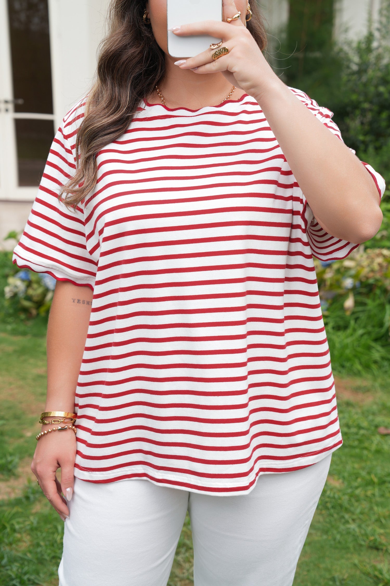 Esther Trim Short Sleeve PLUS Top