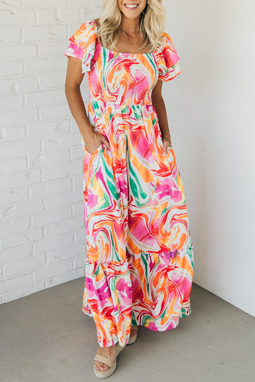 Avery Smocked Bust Maxi Dress