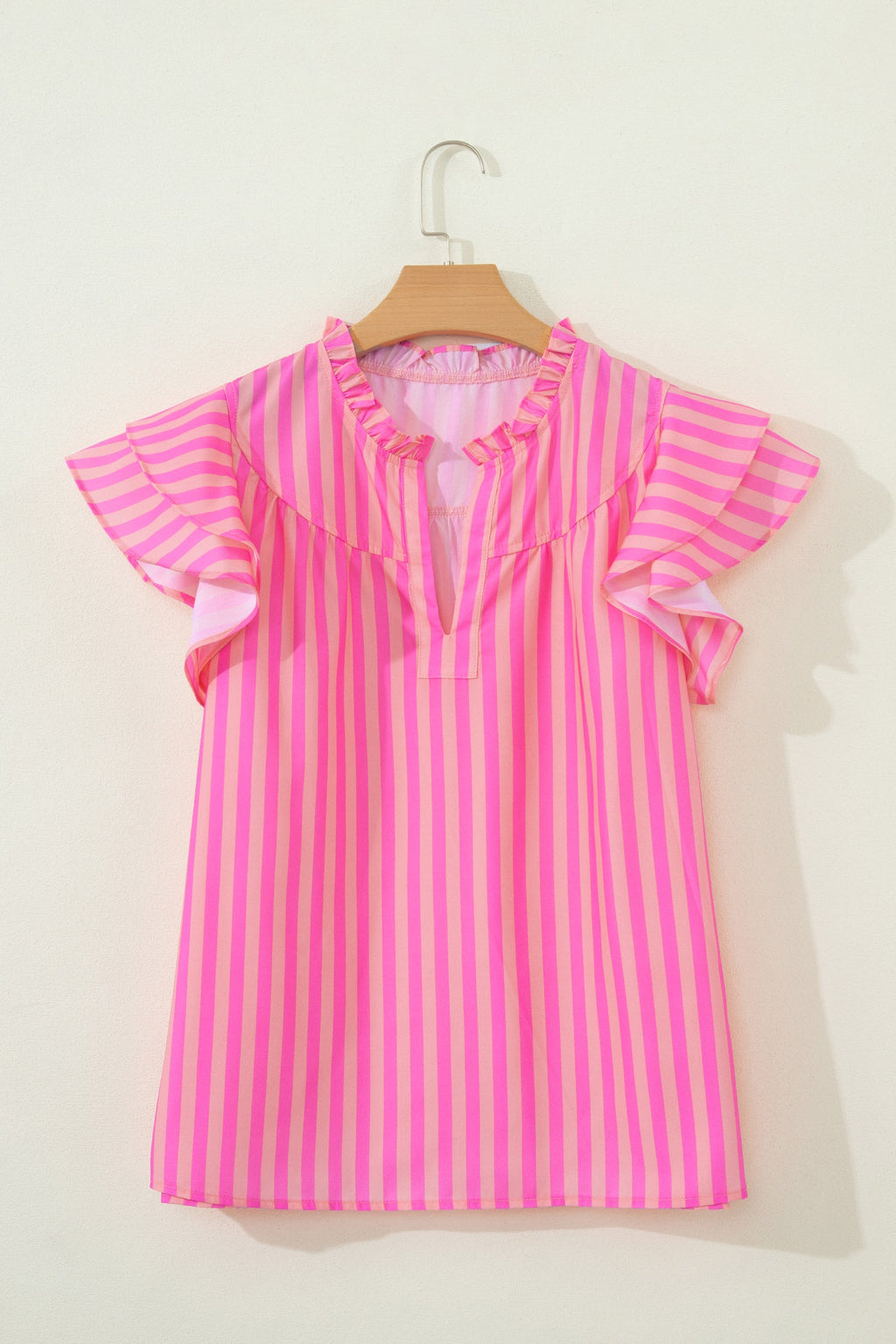 Juniper Stripe Ruffled Summer Blouse
