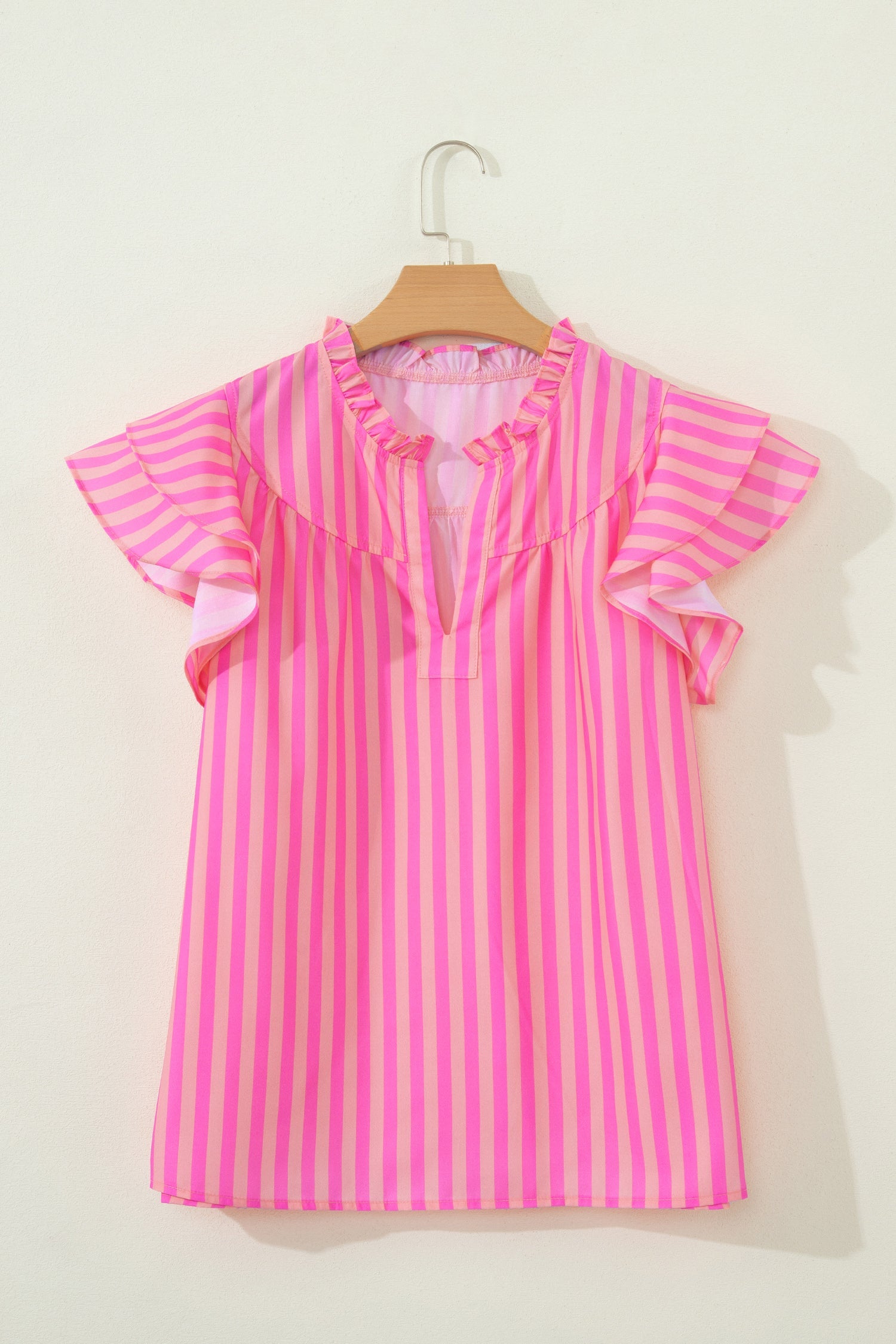 Juniper Stripe Ruffled Summer Blouse