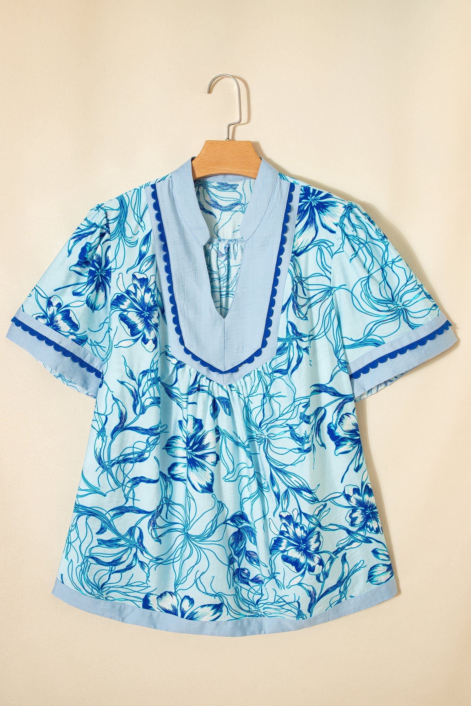 Aylin Floral Short Sleeve PLUS Blouse