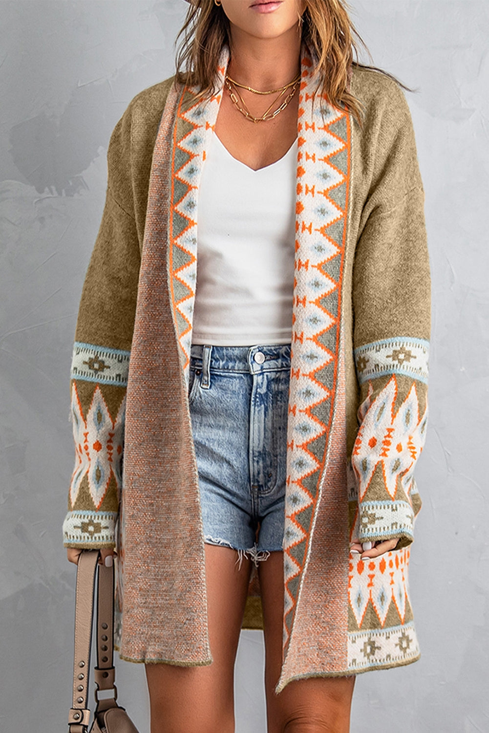 Evelyn Open Front Knitted Cardigan