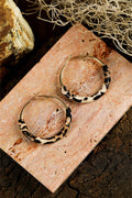 Lettie Plated Detail Hoop Earrings