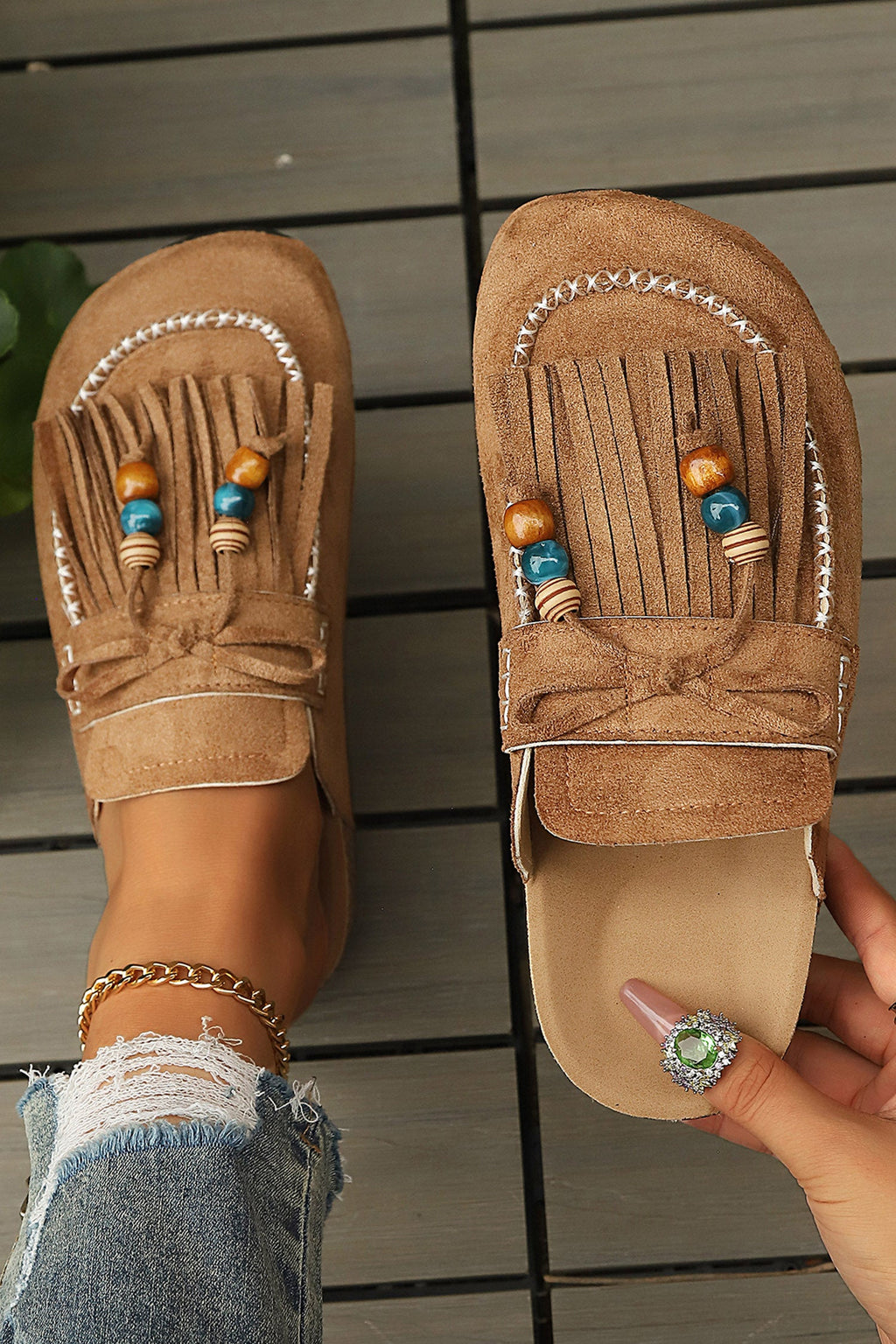 Ocean Square toe Casual Slippers
