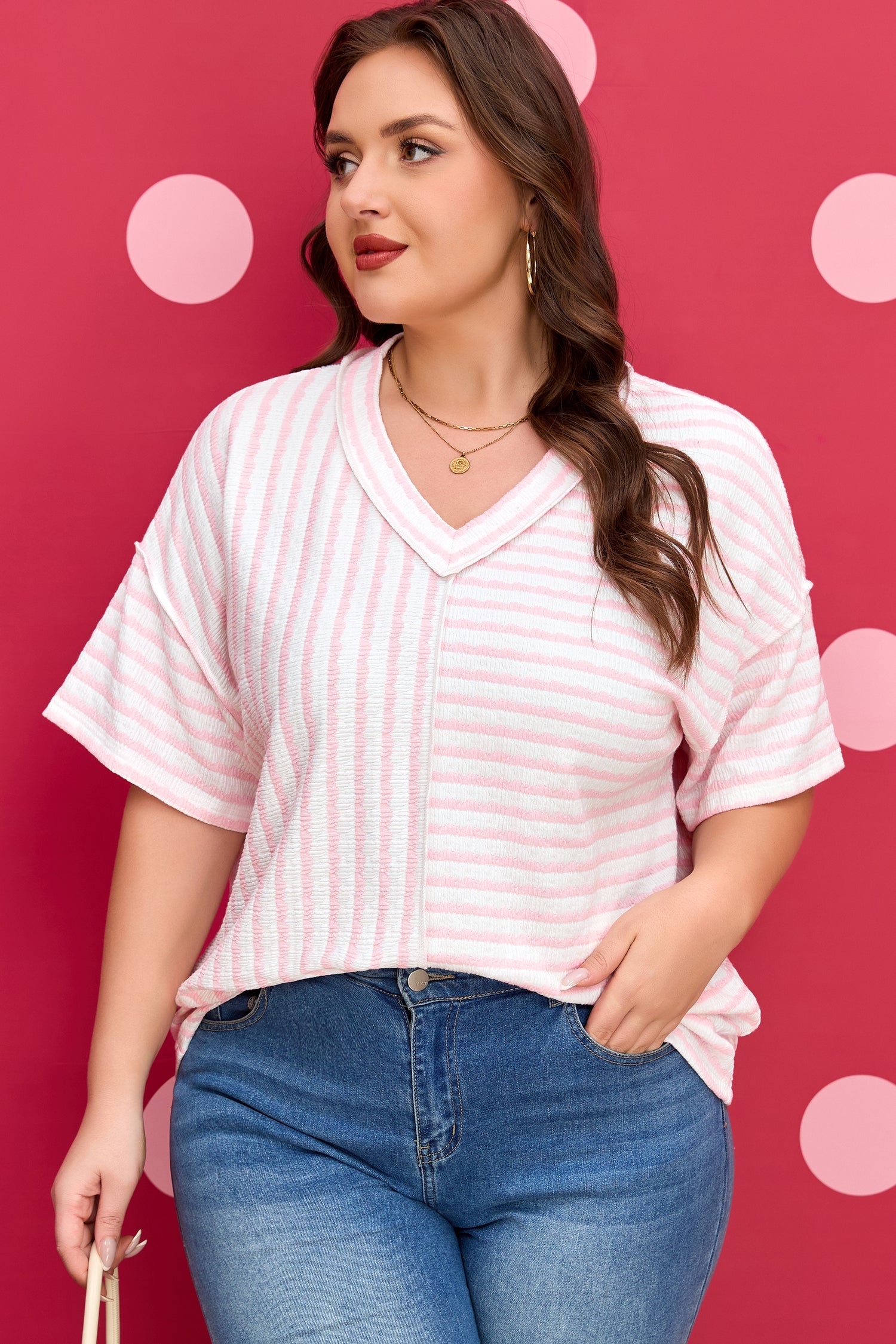 Nora Seam Patchwork T PLUS Shirt