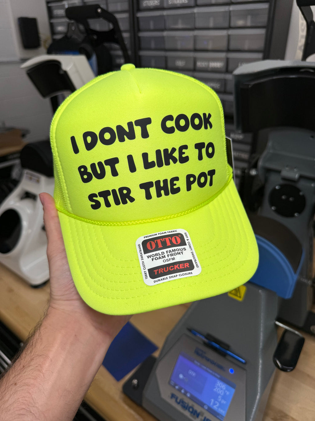 I Don't Cook But I Like to Stir The Pot Trucker Hat