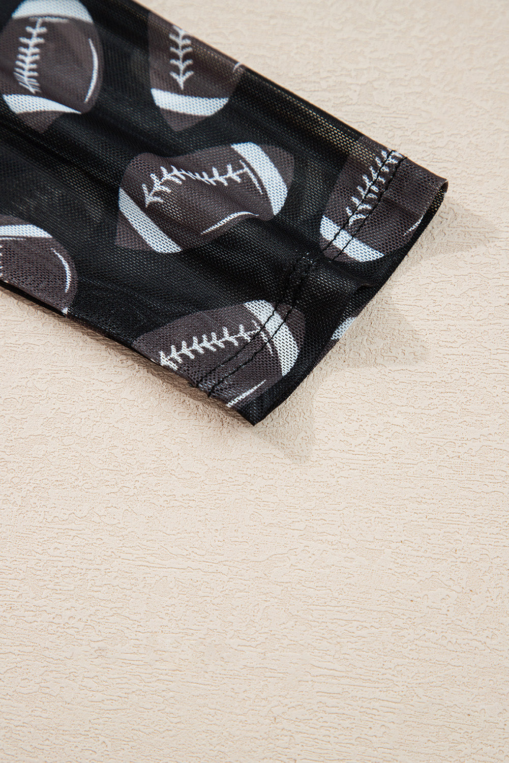Maci Rugby Mesh Sheer Long Sleeve Top